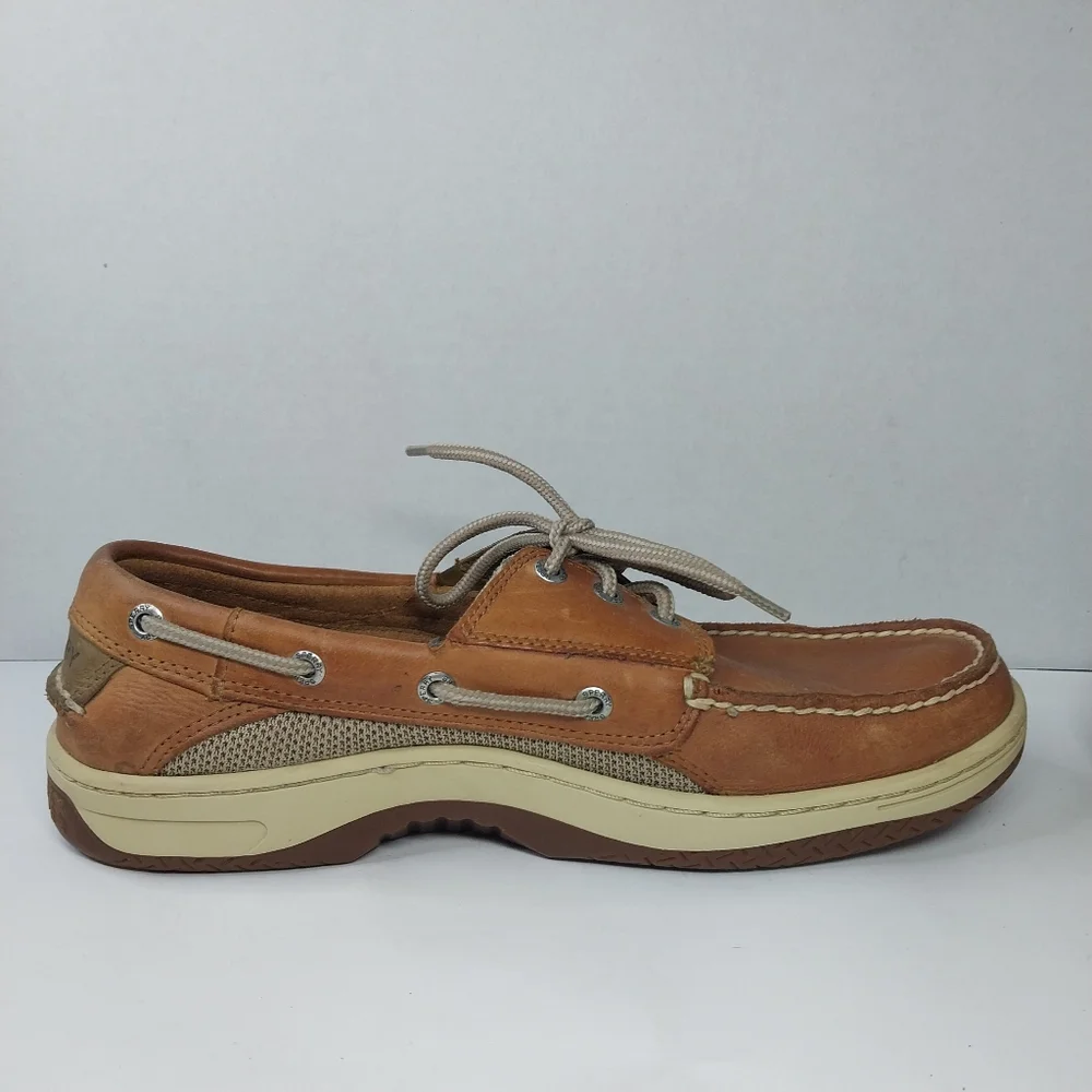 Sperry Top-Sider Billfish Boat Shoes Mens 9.5 Brown Leather 3-Eye Casual Deck